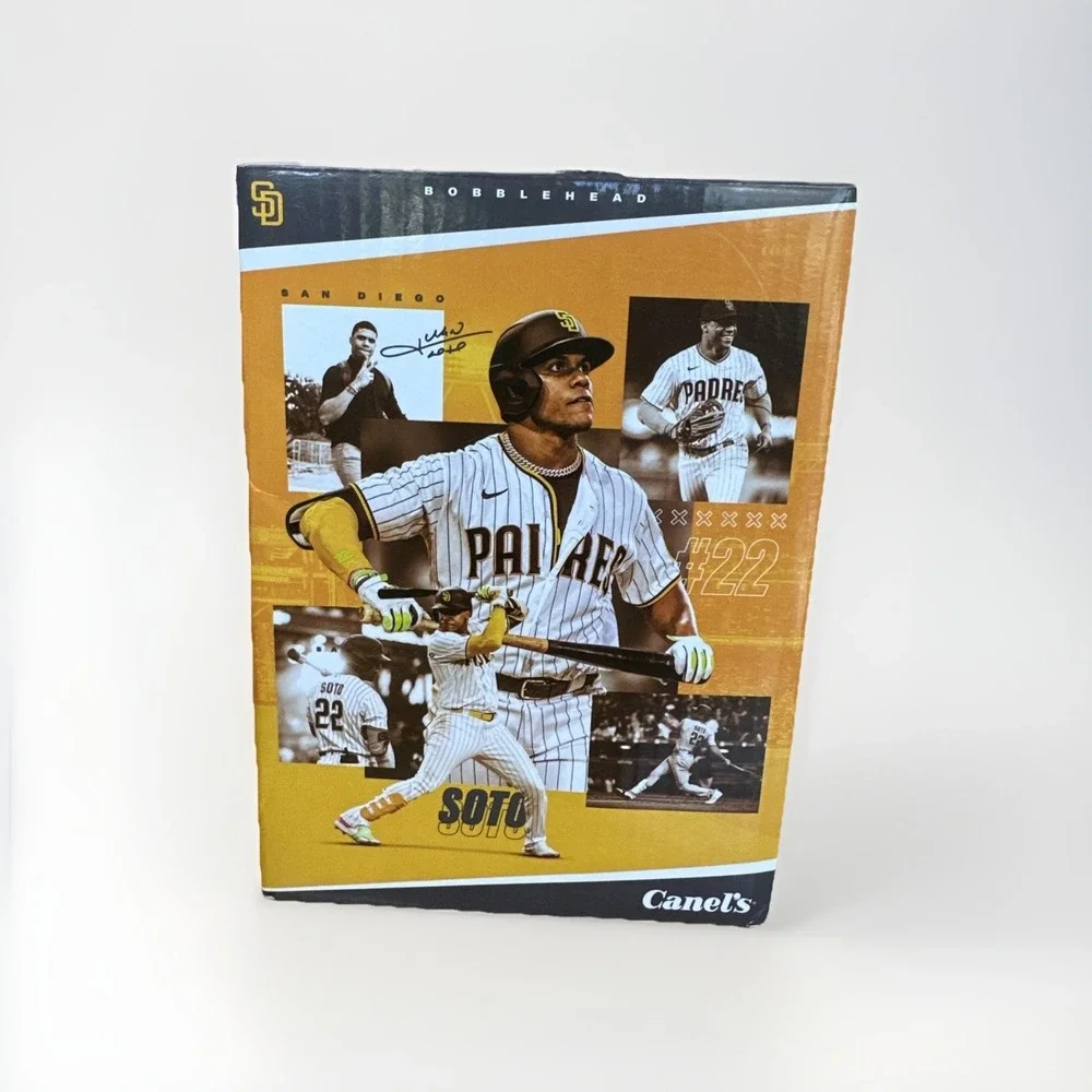 2023 San Diego Padres #22 Juan Soto Shuffle Canel's Bobblehead SGA Baseball Bat